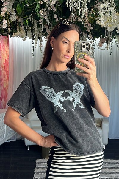 Charlo Alec Exclusive Bird Print T-Shirt-best-sellers-Preen
