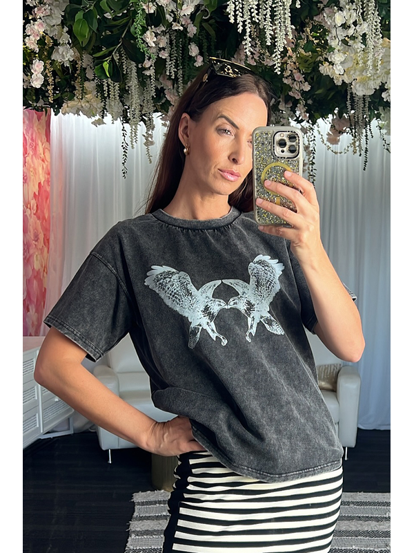 Charlo Alec Exclusive Bird Print T-Shirt