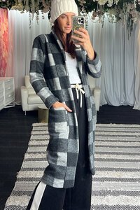 Charlo Bree Check Cardigan