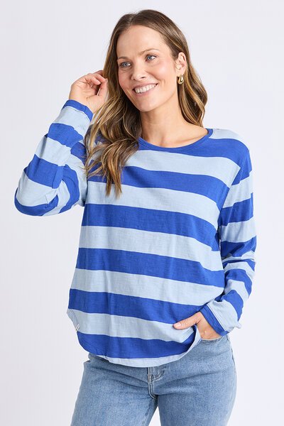 Elm Spritz Stripe LS Tee Sky-new-Preen