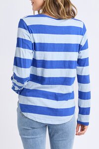 Elm Spritz Stripe LS Tee Sky