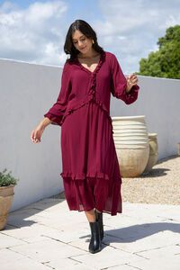 Joop + Gypsy Ruffle Trim Dress