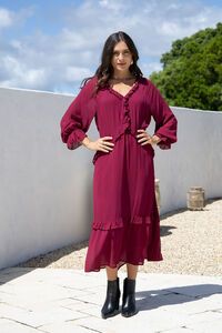 Joop + Gypsy Ruffle Trim Dress