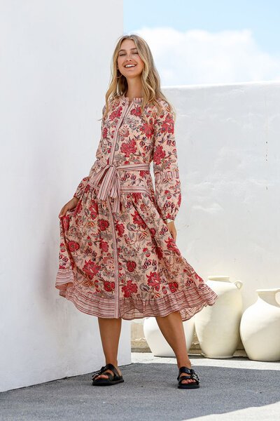 Joop + Gypsy Autumn Rhapsody Midi Dress-new-Preen