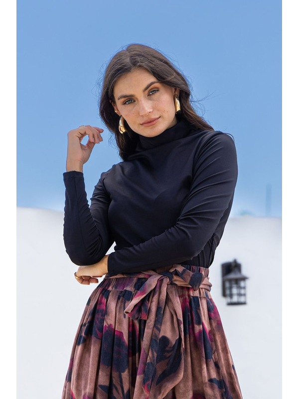 Joop + Gypsy High Neck Gather Top