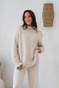 White Poetry Button Detail Roxx Knit