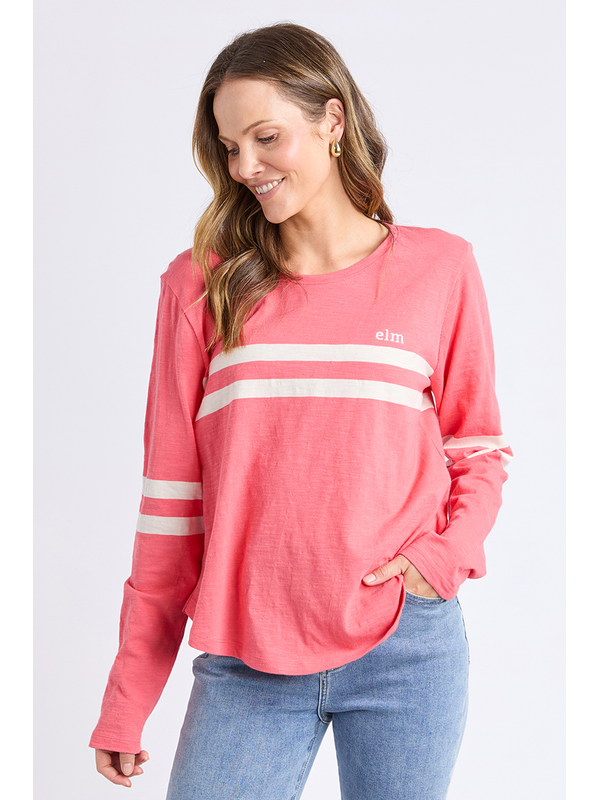 Elm Adora Long Sleeve Coral Tee