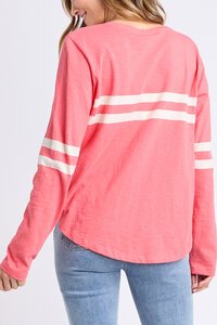 Elm Adora Long Sleeve Coral Tee