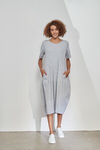 Tirelli Short Sleeve Diagonal Dress