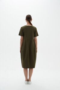Tirelli Short Sleeve Diagonal Dress