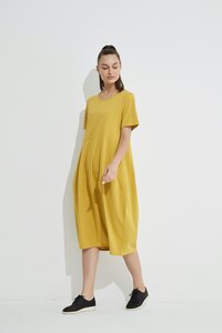 Tirelli Short Sleeve Diagonal Dress