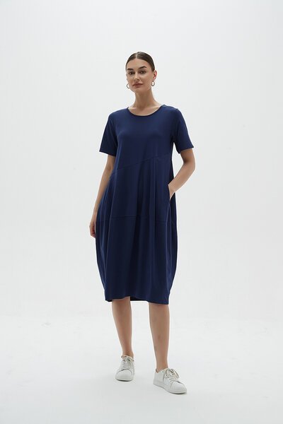 Tirelli Short Sleeve Diagonal Dress-new-Preen