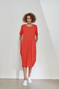 Tirelli Short Sleeve Diagonal Dress