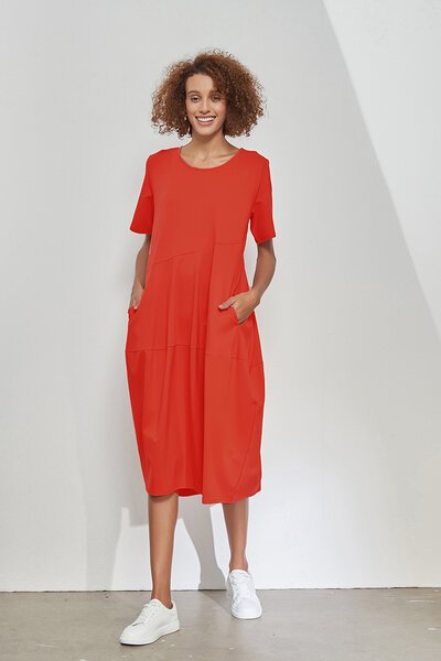 Tirelli Short Sleeve Diagonal Dress-new-Preen