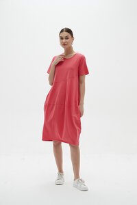 Tirelli Short Sleeve Diagonal Dress