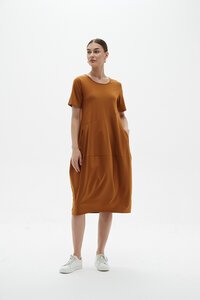Tirelli Short Sleeve Diagonal Dress