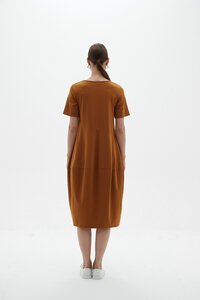 Tirelli Short Sleeve Diagonal Dress