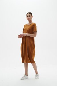 Tirelli Short Sleeve Diagonal Dress