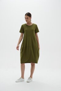Tirelli Short Sleeve Diagonal Dress