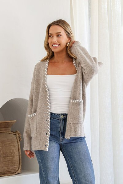 Miss Marlow Stitch Detail Cardi-new-Preen
