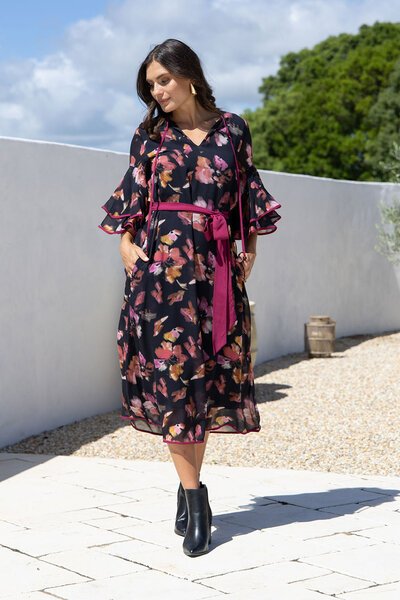 Joop + Gypsy Mayfair Frill Sleeve Dress-new-Preen