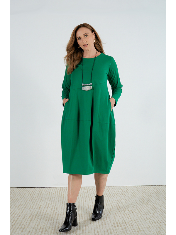 Tirelli Long Sleeve Diagonal Seam Dress