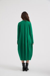 Tirelli Long Sleeve Diagonal Seam Dress