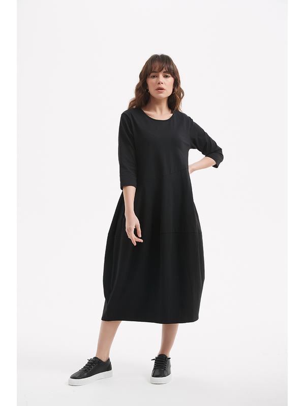 Tirelli Ovoid Diagonal Sleeve Dress