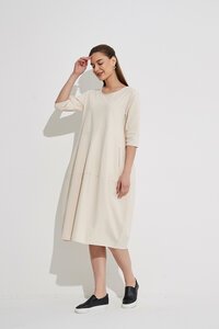Tirelli Ovoid Diagonal Sleeve Dress