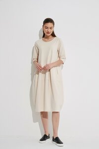 Tirelli Ovoid Diagonal Sleeve Dress