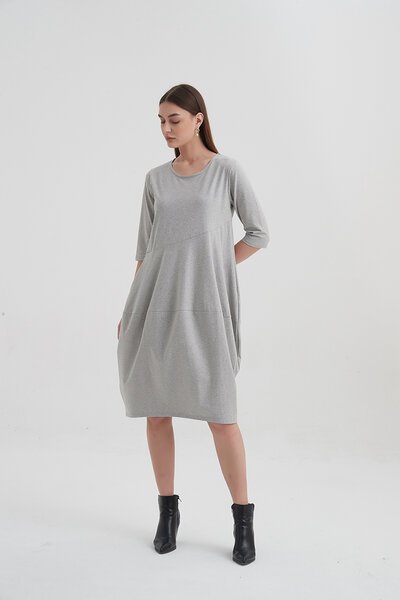 Tirelli Ovoid Diagonal Sleeve Dress-new-Preen