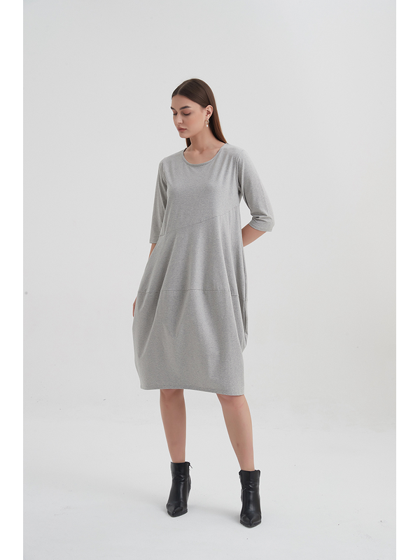 Tirelli Ovoid Diagonal Sleeve Dress