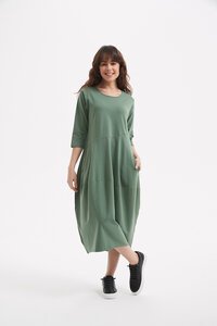 Tirelli Ovoid Diagonal Sleeve Dress