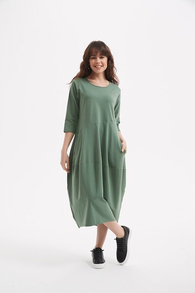Tirelli Ovoid Diagonal Sleeve Dress-new-Preen