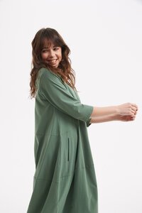 Tirelli Ovoid Diagonal Sleeve Dress