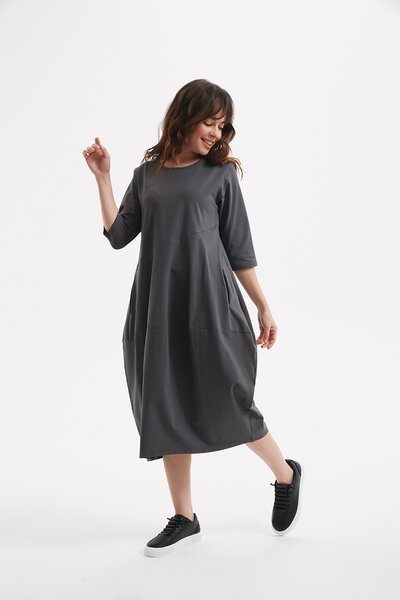 Tirelli Ovoid Diagonal Sleeve Dress-new-Preen