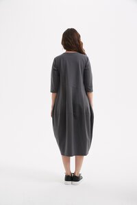 Tirelli Ovoid Diagonal Sleeve Dress