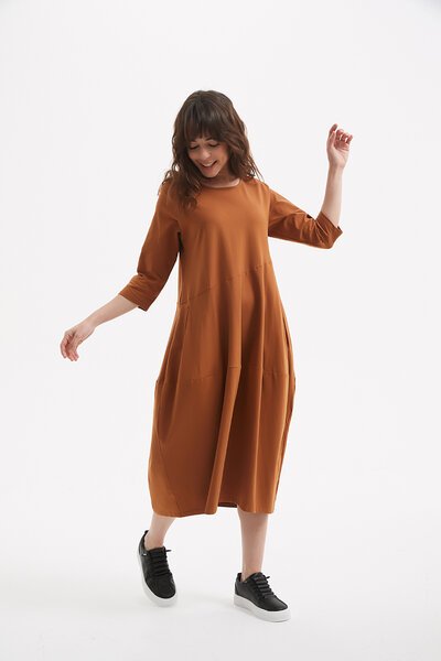 Tirelli Ovoid Diagonal Sleeve Dress-new-Preen