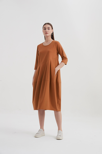 Tirelli Ovoid Diagonal Sleeve Dress