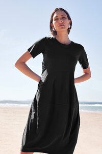 Tirelli Short Sleeve Diagonal Dress
