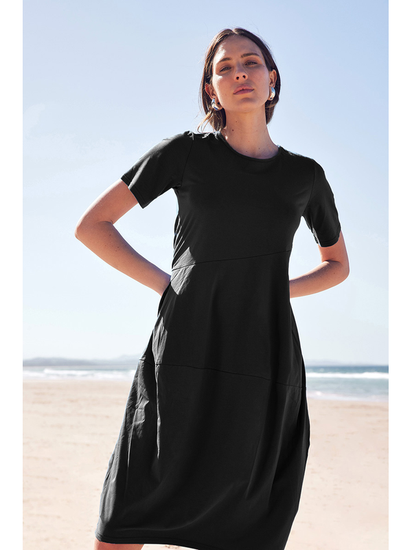 Tirelli Short Sleeve Diagonal Dress