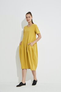 Tirelli Short Sleeve Diagonal Dress