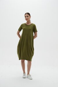 Tirelli Short Sleeve Diagonal Dress