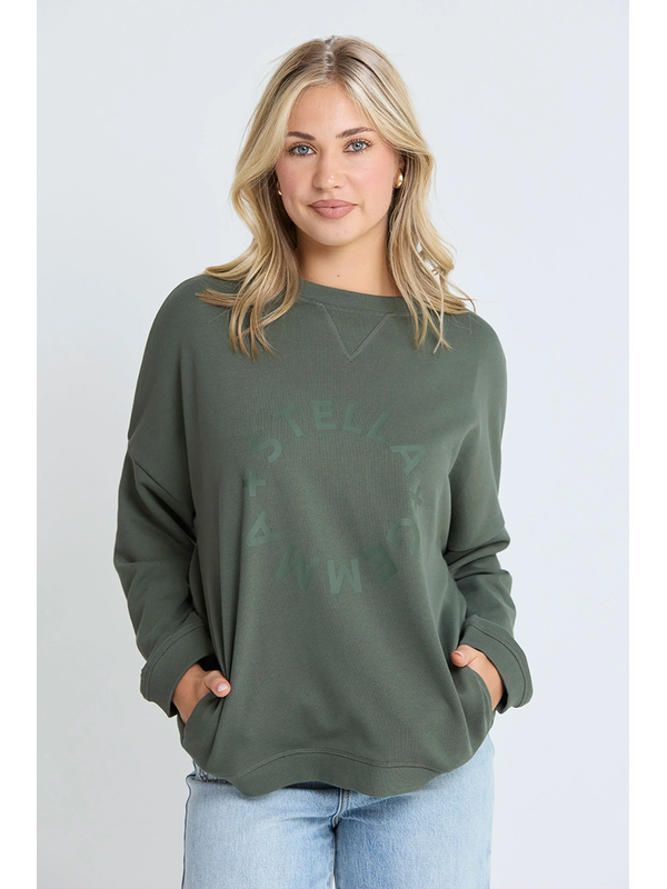 Stella + Gemma Moss Newport Pocket Crew