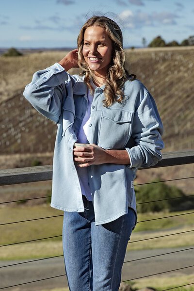 Elm Poppy Fleece Shacket-new-Preen