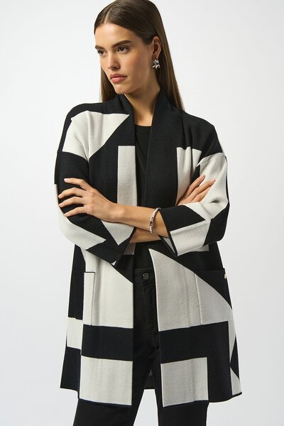 Joseph Ribkoff Jacquard Sweater Knit-new-Preen