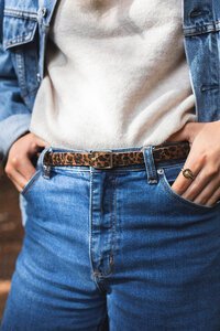 Antler Leopard Belt