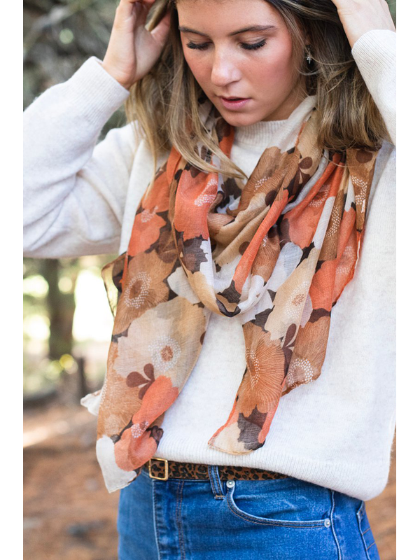 Antler Bronze Blooms Scarf