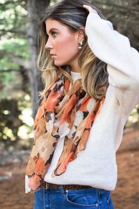 Antler Bronze Blooms Scarf