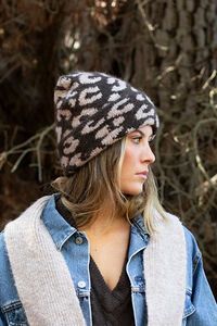 Antler Leopard Beanie